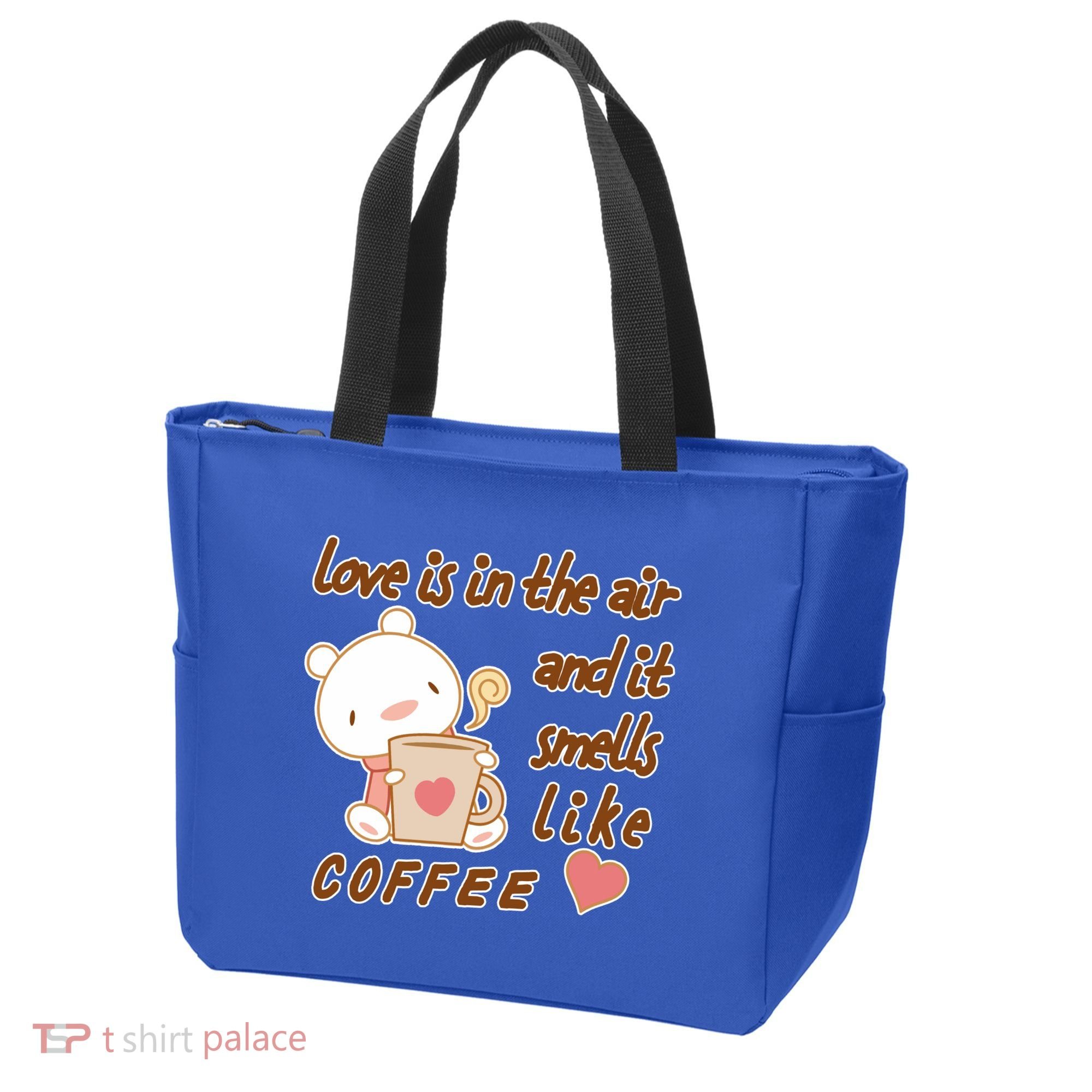Love Is In The Air And It Smells Like Coffee Teddy Bear Tote Bag