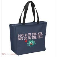 Love Is In The Air But So is the Flu Tote Bag thumb 2