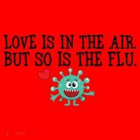 Love Is In The Air But So is the Flu Santa Hat thumb 1