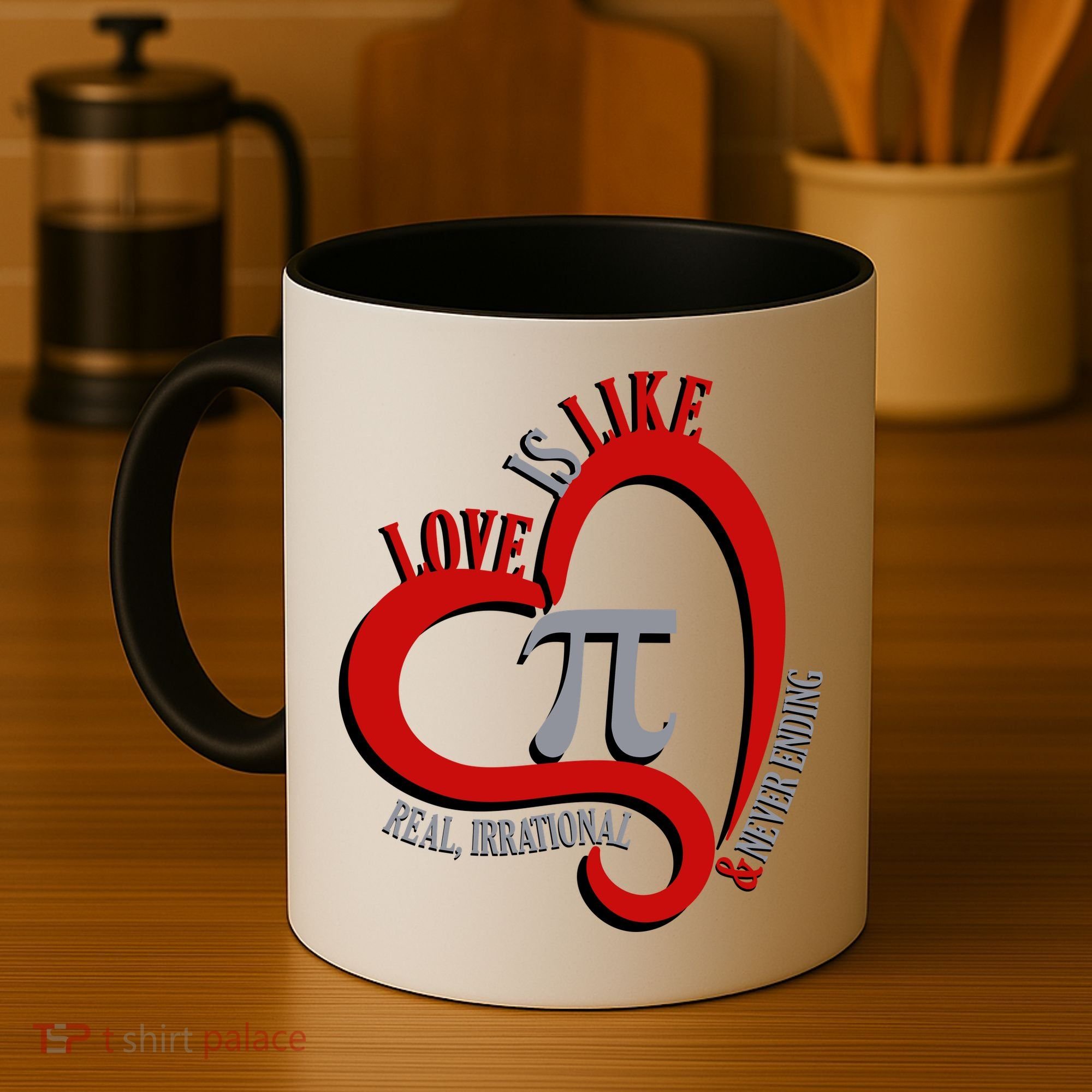 Love Is Like Pi Real Irrational Never Ending Coffee Mug