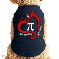 Love Is Like Pi Real Irrational Never Ending Doggie Tank thumb 0