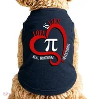 Love Is Like Pi Real Irrational Never Ending Doggie Tank thumb 0