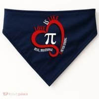 Love Is Like Pi Real Irrational Never Ending USA-Made Doggie Bandana thumb 0