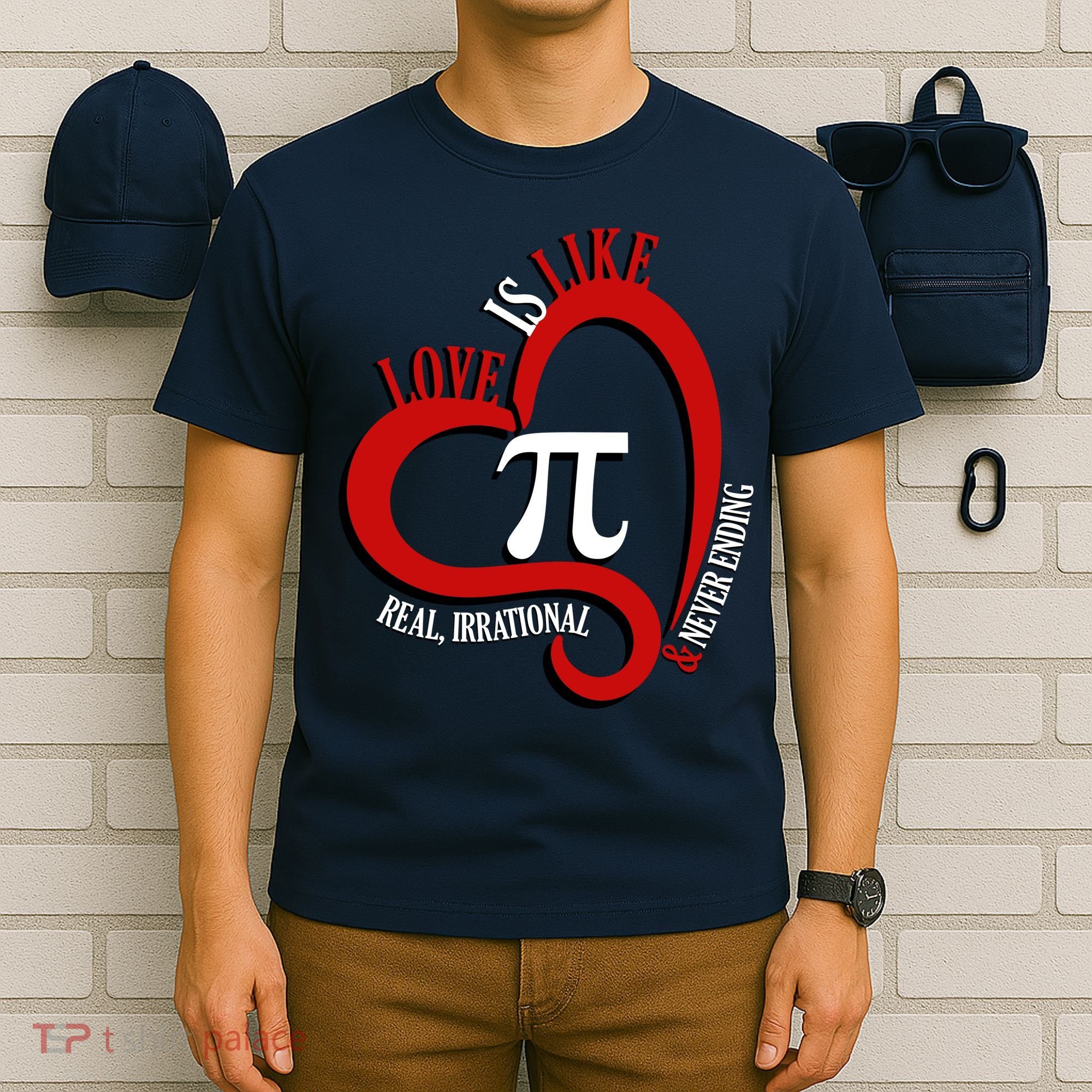 Love Is Like Pi Real Irrational Never Ending T-Shirt