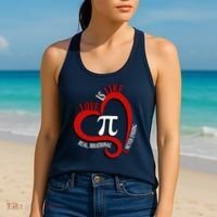 Love Is Like Pi Real Irrational Never Ending Women's Tank Top thumb 2