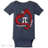 Love Is Like Pi Real Irrational Never Ending Baby Bodysuit thumb 0