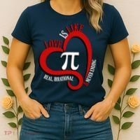 Love Is Like Pi Real Irrational Never Ending Women's T-Shirt thumb 2