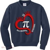 Love Is Like Pi Real Irrational Never Ending Kids Sweatshirt thumb 0
