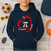 Love Is Like Pi Real Irrational Never Ending Kids Hoodie thumb 2