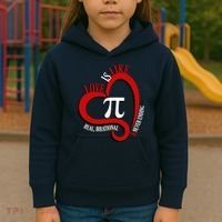 Love Is Like Pi Real Irrational Never Ending Kids Hoodie thumb 3