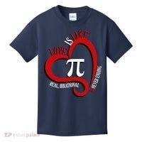 Love Is Like Pi Real Irrational Never Ending Kids T-Shirt thumb 0
