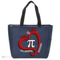Love Is Like Pi Real Irrational Never Ending Tote Bag thumb 0