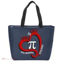 Love Is Like Pi Real Irrational Never Ending Tote Bag thumb 0