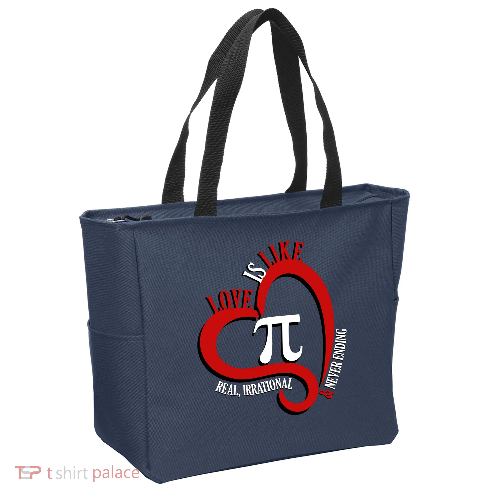 Love Is Like Pi Real Irrational Never Ending Tote Bag
