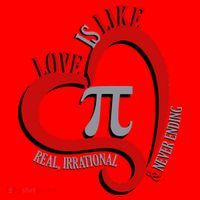 Love Is Like Pi Real Irrational Never Ending Santa Hat thumb 1