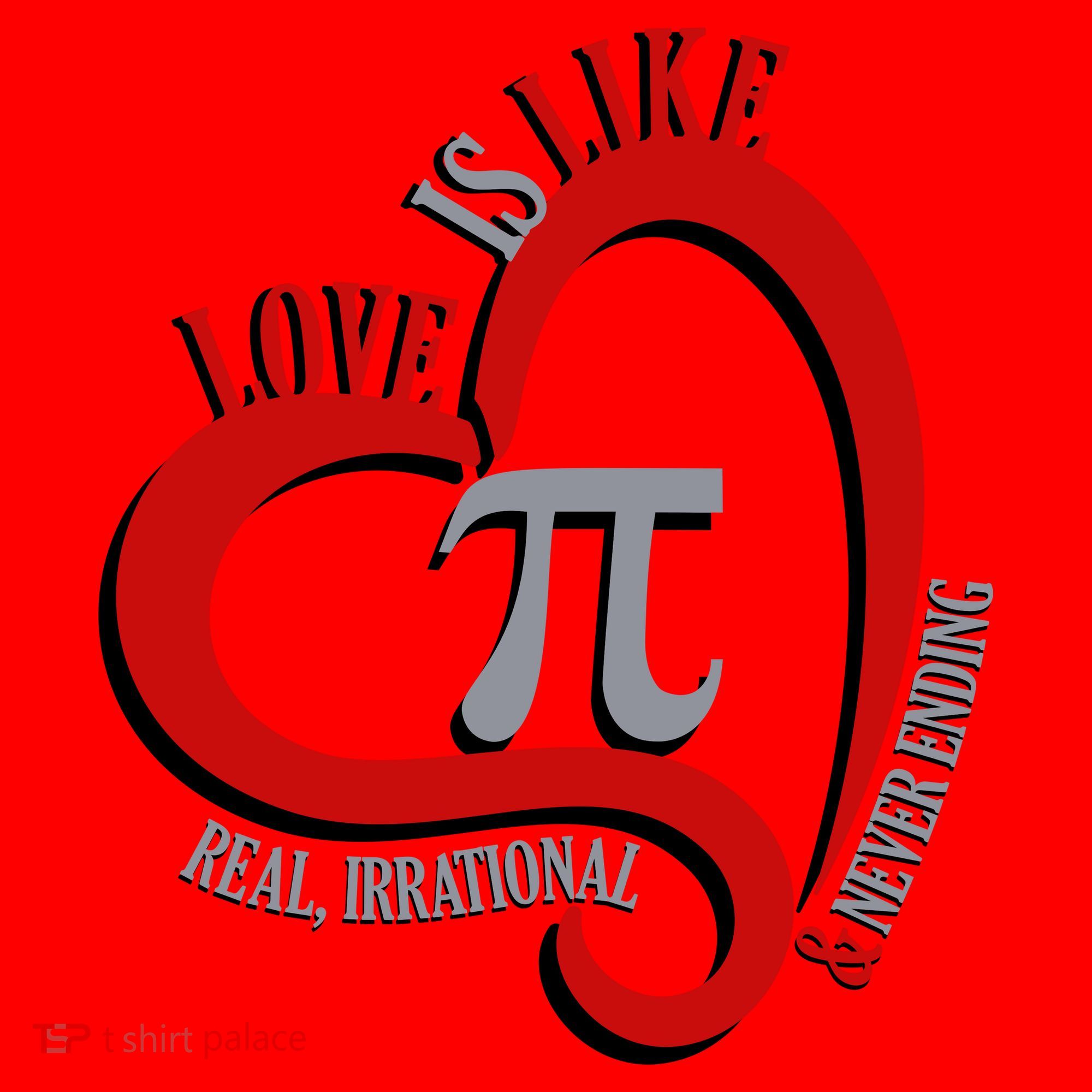 Love Is Like Pi Real Irrational Never Ending Santa Hat
