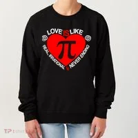 Love Is Like Pi Valentines Women's Sweatshirt thumb 0
