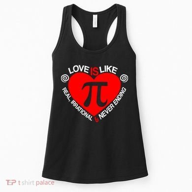 Love Is Like Pi Valentines Women's Tank Top