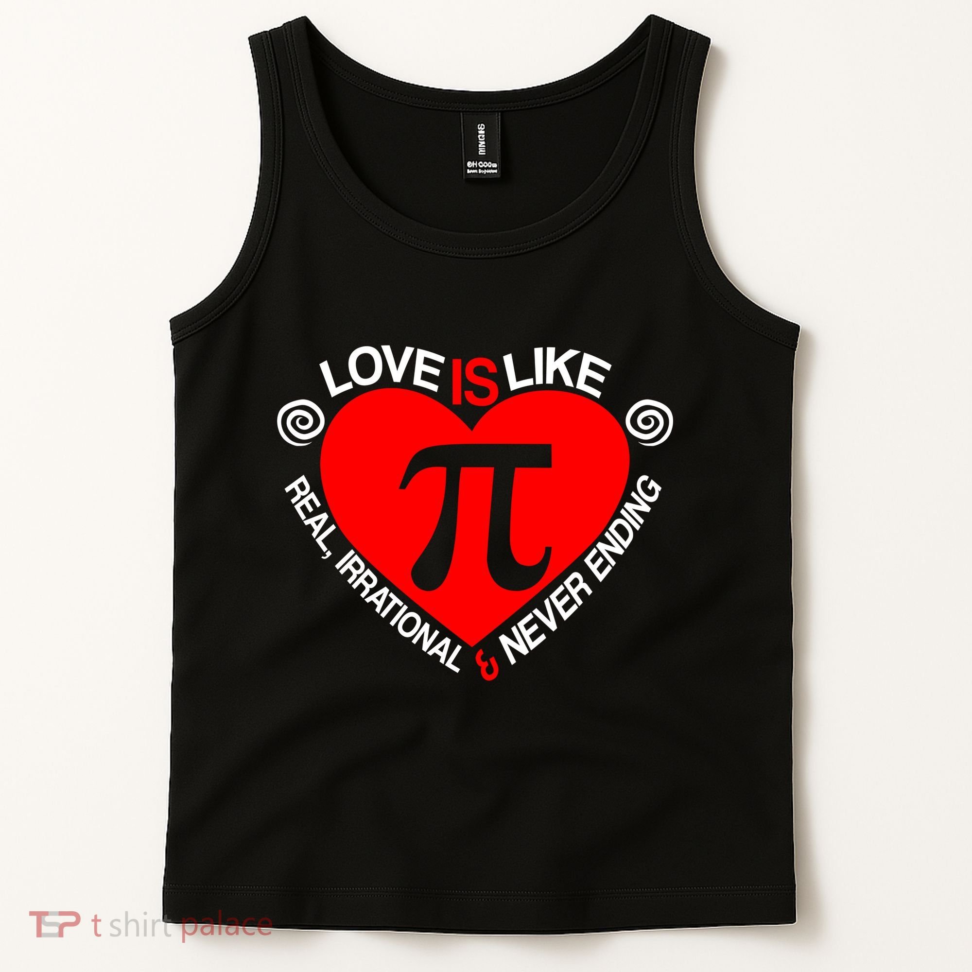 Love Is Like Pi Valentines Tank Top