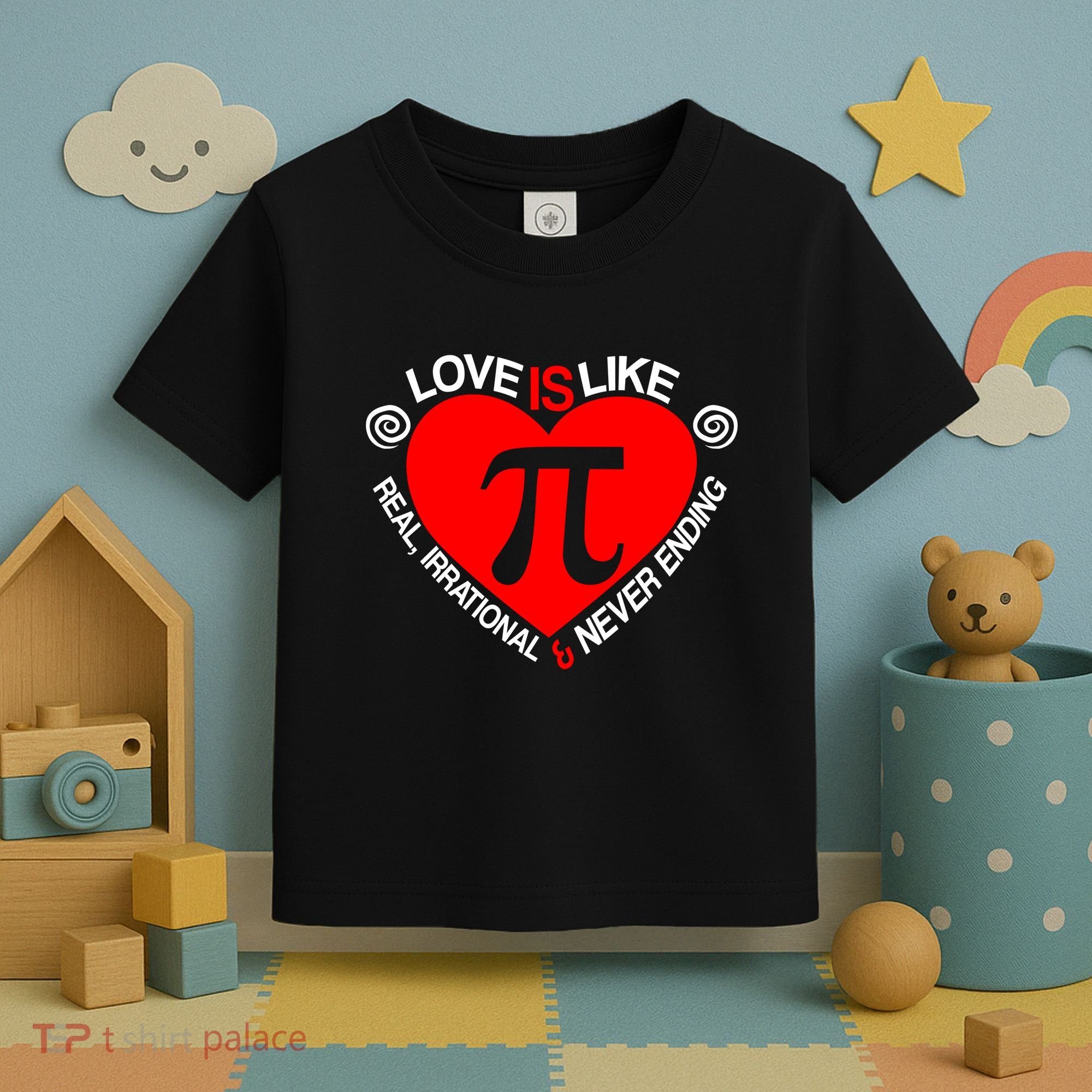 Love Is Like Pi Valentines Toddler T-Shirt