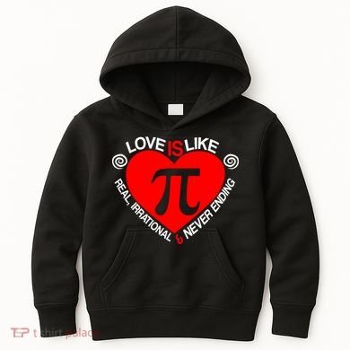 Love Is Like Pi Valentines Kids Hoodie