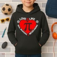 Love Is Like Pi Valentines Kids Hoodie thumb 2