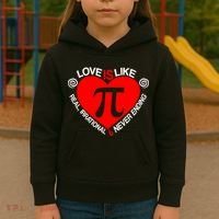 Love Is Like Pi Valentines Kids Hoodie thumb 3