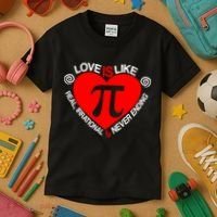 Love Is Like Pi Valentines Kids T-Shirt thumb 3