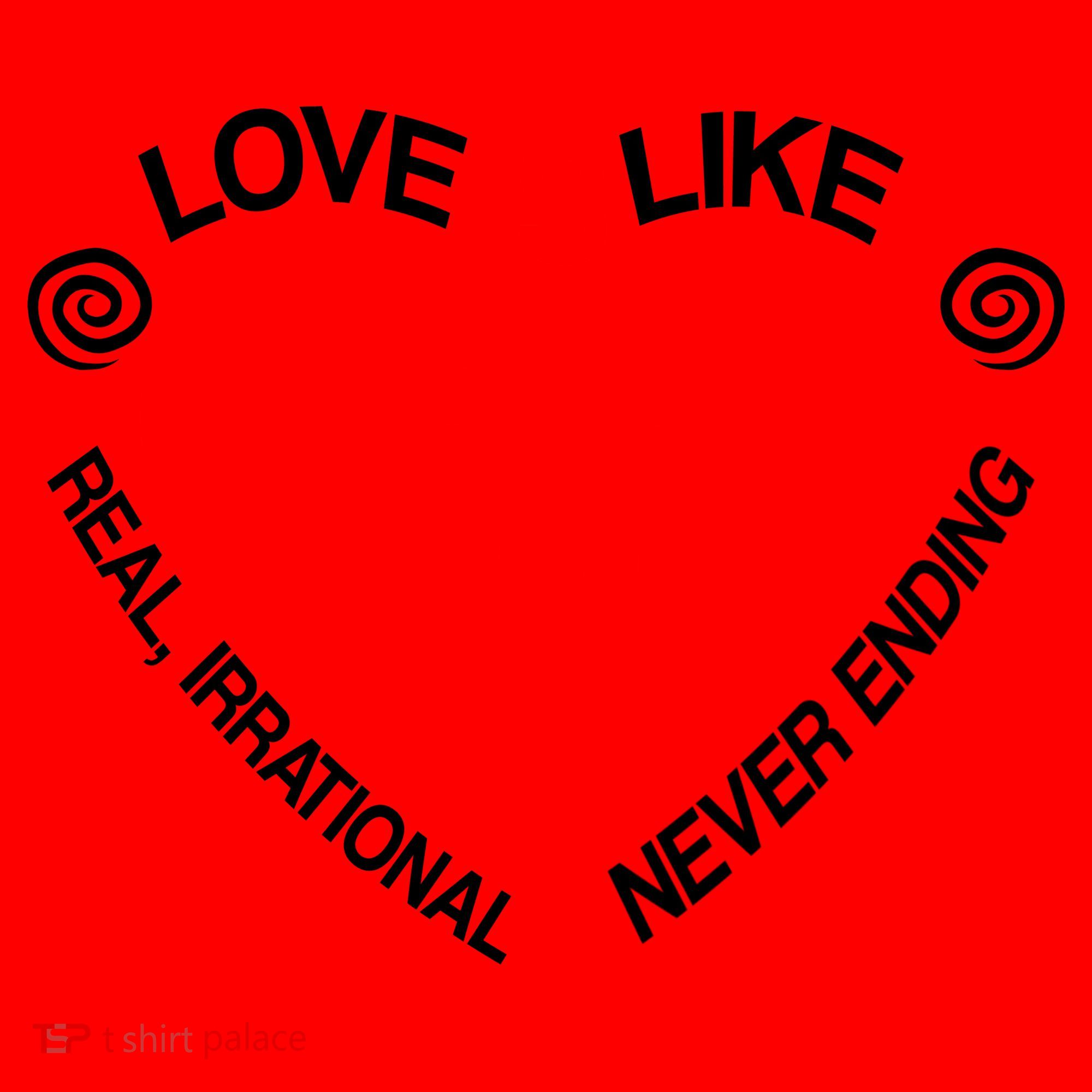 Love Is Like Pi Valentines Santa Hat