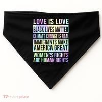 Love Is Love Black Lives Matter USA-Made Doggie Bandana thumb 0