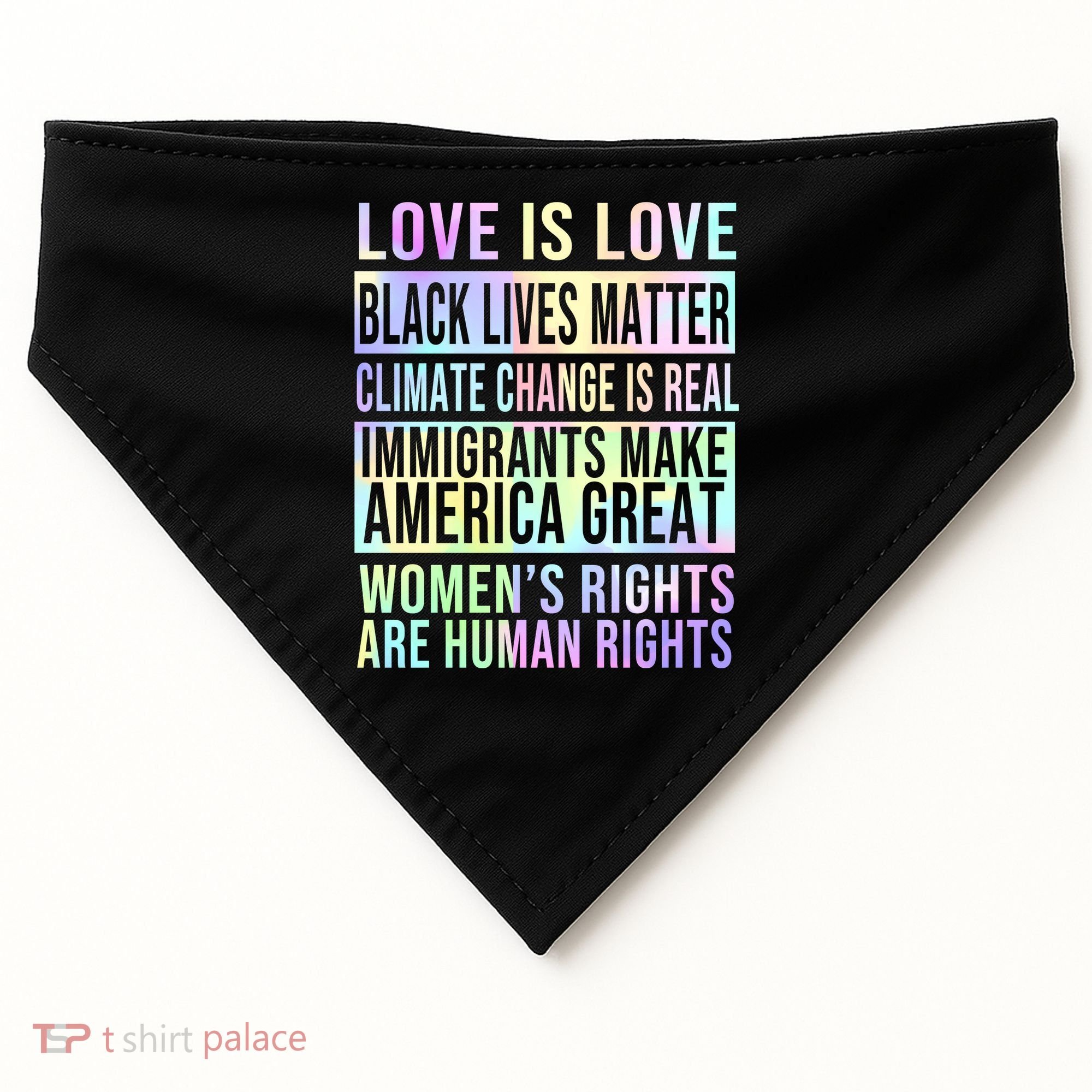Love Is Love Black Lives Matter USA-Made Doggie Bandana