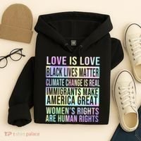 Love Is Love Black Lives Matter Hoodie thumb 4