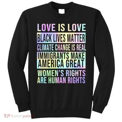 Love Is Love Black Lives Matter Sweatshirt
