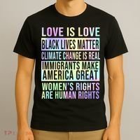 Love Is Love Black Lives Matter T-Shirt thumb 3