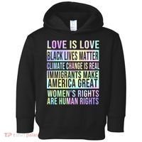 Love Is Love Black Lives Matter Toddler Hoodie thumb 0
