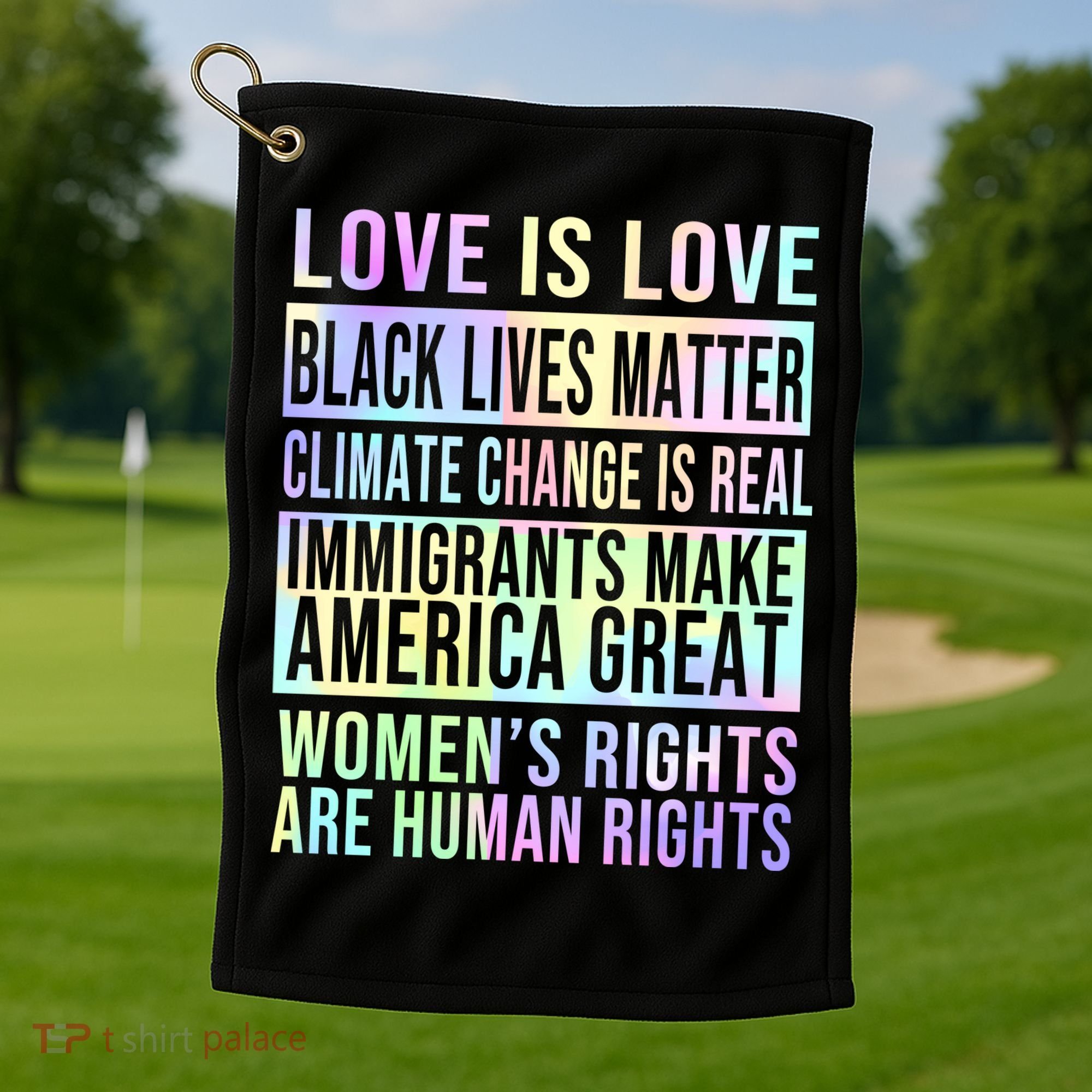 Love Is Love Black Lives Matter Golf Towel