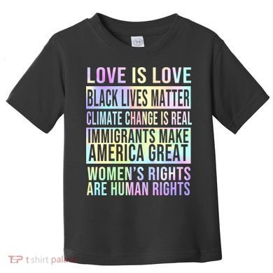 Love Is Love Black Lives Matter Toddler T-Shirt