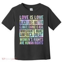 Love Is Love Black Lives Matter Toddler T-Shirt thumb 0