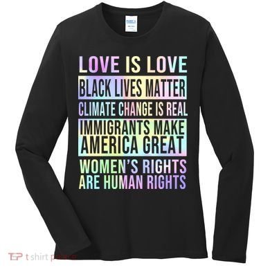 Love Is Love Black Lives Matter Women's Long Sleeve Shirt