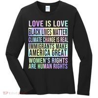 Love Is Love Black Lives Matter Women's Long Sleeve Shirt thumb 0