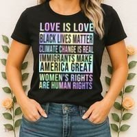 Love Is Love Black Lives Matter Women's T-Shirt thumb 2