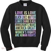 Love Is Love Black Lives Matter Kids Sweatshirt thumb 0