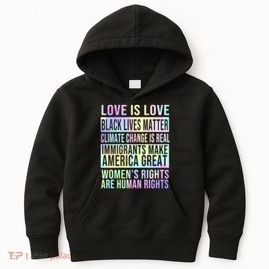 Love Is Love Black Lives Matter Kids Hoodie