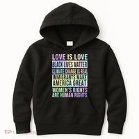 Love Is Love Black Lives Matter Kids Hoodie thumb 0