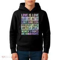 Love Is Love Black Lives Matter Kids Hoodie thumb 4