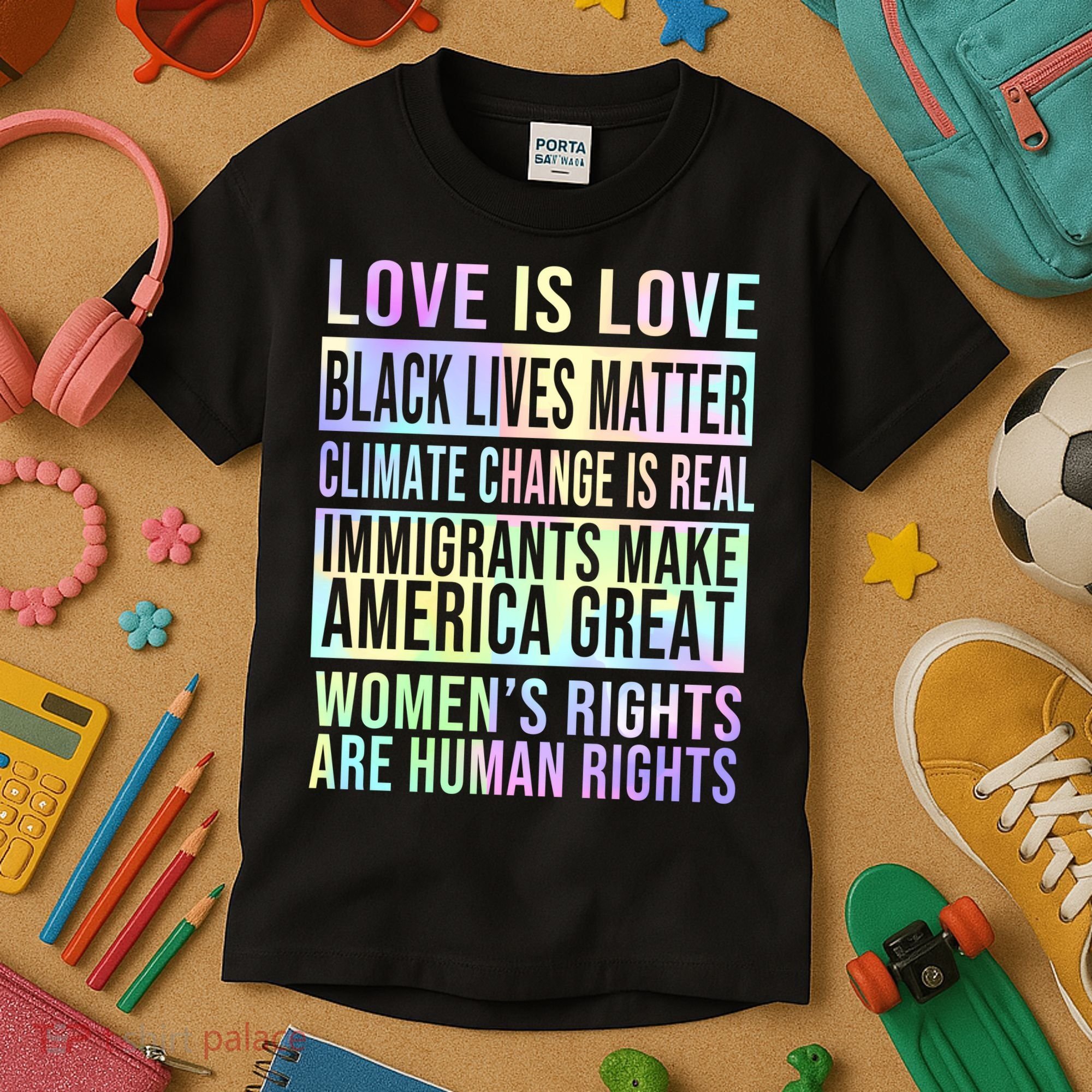 Love Is Love Black Lives Matter Kids T-Shirt