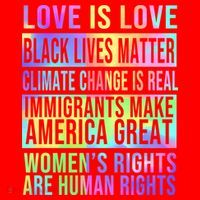 Love Is Love Black Lives Matter Santa Hat thumb 1