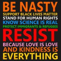 Love Is Love Kindness Is Everything Be Nasty Resist Protest Ornament thumb 1