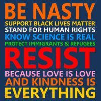 Love Is Love Kindness Is Everything Be Nasty Resist Protest Women's Tank Top thumb 5