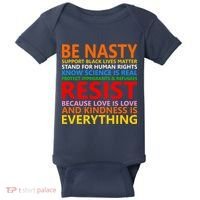 Love Is Love Kindness Is Everything Be Nasty Resist Protest Baby Bodysuit thumb 0